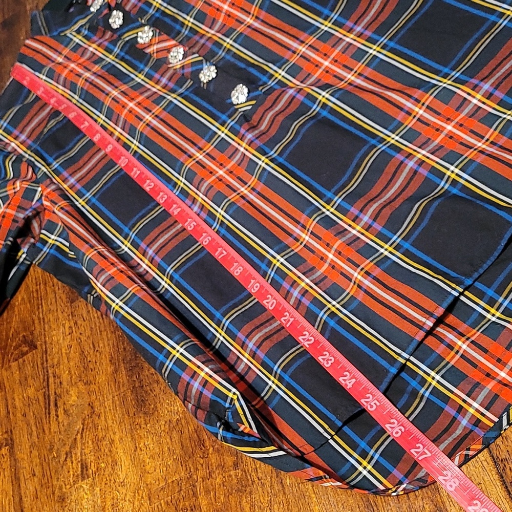 J. Crew Plaid with Rhinestones-Button Up - Picture 9 of 9